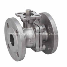 DIN Pn40 2PC Flange Ball Valve with Investment Casting